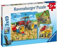 Ravensburger Dėlionė 3x49 vnt. - Didžiulės mašinos