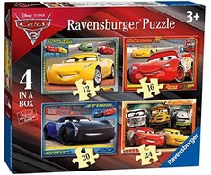 Ravensburger 4 dėlionės „Disney Pixar Ratai 3“, 12–24 det., nuo 3 m.