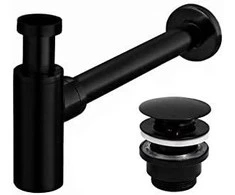 Rea praustuvo sifonas Universalus Click-Clack Juodas Matte