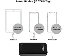 Powerbank Realpower Powerbank PB-20000 SE juoda 20.000mAh