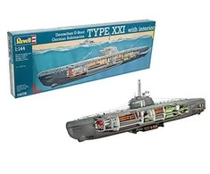 Revell - Deutsches U-Boot/German Submarine Type XXI su interjeru, 1/144, 05078
