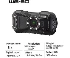 Ricoh WG-80 juoda