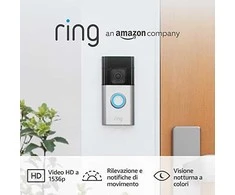Išmanusis durų skambutis Amazon Ring Video Doorbell 3 Plus, Sidabrinis/Juodas