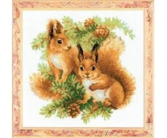 RIOLIS – Create It Yourself – Siuvinėjimo rinkinys „Voverytės“ 1491 (25x25 cm)