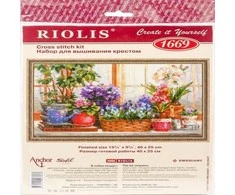 Palangė su gėlėmis - rinkinys siuvinėjimui iš RIOLIS Nr:1669