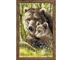 RIOLIS - Create It Yourself - Siuvinėjimo rinkinys „Mama su meškučiu“ 1438 (22x38 cm)