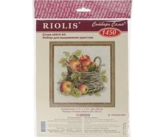 RIOLIS - Create It Yourself - Siuvinėjimo rinkinys „Prinokę obuoliai“ 1450 (30x30 cm)