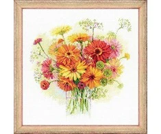 RIOLIS – Create It Yourself – Siuvinėjimo rinkinys „Spalvotos garberos“ 1485 (30x30 cm)