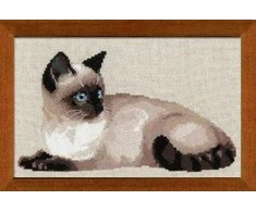 RIOLIS - Create It Yourself - Siuvinėjimo rinkinys „Siamo katė“ 1066 (38x26 cm)