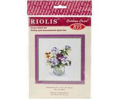 RIOLIS – Create It Yourself – Siuvinėjimo rinkinys „Našlaitės“ 835 (20x20 cm)