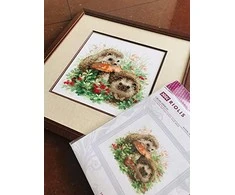 RIOLIS – Create It Yourself – Siuvinėjimo rinkinys „Ežiukai“ 1469 (25x25 cm)