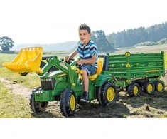 Rolly Toys rollyMulti Trailer „John Deere“ trijų ašių priekaba savivartė