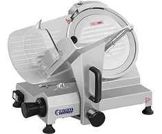 Royal Catering Elektrinė šaltų mėsos ir sūrio pjaustyklė su galąstuvu 150W sk. 250 mm