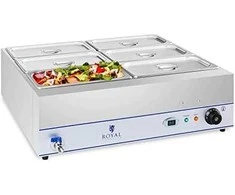 Bain marie vandens šildytuvas su čiaupu 6 x GN 1/3 2000W 230V Royal Catering