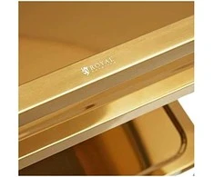 Royal Catering Maitinimo padavėjo serviravimo vežimėlis 3 lentynos 89,5 x 49,5 cm iki 240 kg - auksinis