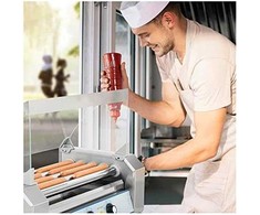 Royal Catering Grilis su dangteliu, ritininis grilis, dešrų šildytuvas, 5 suktinukai