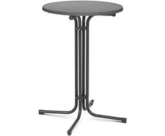 Royal Catering Stalas, apvalus, aukštas, sulankstomas baro stalas, sk. 70 cm aukščio 110 cm pilkos spalvos