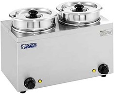 Royal Catering Bain-marie elektrinis sriubos šildytuvas 300W 230V 2 x 3,8L