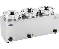 Royal Catering Bain-marie elektrinis sriubos šildytuvas 450W 230V 3 x 3,8L