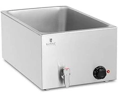 Royal Catering Bain-marie elektrinis šildytuvas su čiaupu GN 1/1 konteineriams 600 W