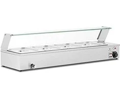 Royal Catering Bain-marie maisto šildomasis bufetas su dangteliu 4 x GN 1/2 2000 W