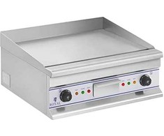 Sklandžiai grotelių plokštelė elektrinė grilis kepimui 60cm 400V Royal Catering RCG 60S
