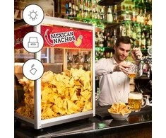 Royal Catering Šiltesnė, šildoma vitrina nachos, žemės riešutams, kukurūzų spragėsiams + kaušelis