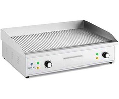 Royal Catering Elektrinė grilis, griovelio plokštė, 700 x 400 mm, 4400 W