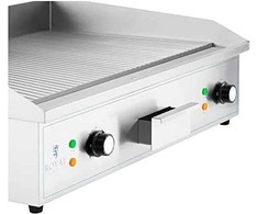 Royal Catering Elektrinė grilis, griovelio plokštė, 700 x 400 mm, 4400 W