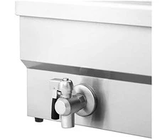 Royal Catering Dviguba dviejų kamerų gruzdintuvė su čiaupais 400V - 2x10L