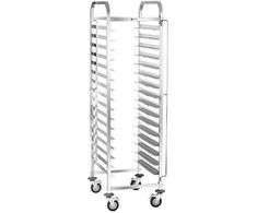 Maitinimo padavėjo vežimėlis 16 padėklų konteinerių 60 x 40 cm gabenimui Royal Catering RCTW-16TB.1