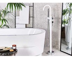 Vonios baterija Beliani TugelA freestanding balta (229640)
