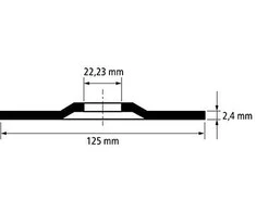 Metalo pjovimo diskas PFERD EH 125x2,4mm A46 P PSF