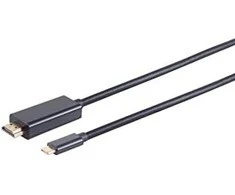 Kabelis USB Alcasa USB-C - HDMI 1 m Juodas (10-56025)