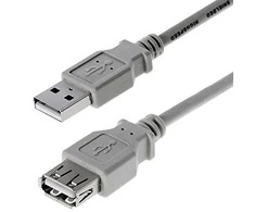 S-Conn helos USB 2.0 Verl. 5,0 m Buchse Typ A auf SteckerTyp A, 5 m, grau, lose