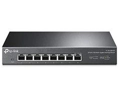 Šakotuvas TP-LINK | 8 prievadų 10/100 Mbps + 3 prievadų Gigabit stalinio kompiuterio jungiklis su 8 prievadų PoE+ | LS1008 | Nevaldomas | Darbalaukis | Maitinimo tipas Išorinis
