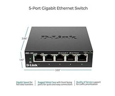 Šakotuvas D-Link DLINK DGS-105/E 5 prievadų Gigabit jungiklis
