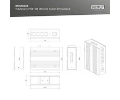 Šakotuvas Digitus DN-650105 pramoninis jungiklis 5 prievadų