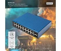 Šakotuvas Digitus INDUSTRIAL 16+2P 1G SWITCH - UNMANAGED 10/100/1000 MBITS