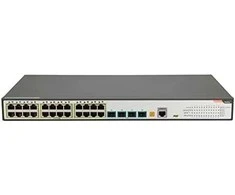Šakotuvas „FiberHome S4820-28T-X-PE-AC“ tinklo sąsajos, valdomos L2/L3 gigabito eterneto jungtys (10/100/1000), „PoE“ palaikymas, 1U, juoda, pilka