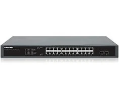 Šakotuvas „Intellinet 561907“ komutatorius, gigabito, 24x RJ45, „PoE+“, 370W, 2x SFP, 1GbE