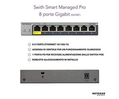 NETGEAR 8 prievadų Gigabit Ethernet Smart Managed Pro jungiklis