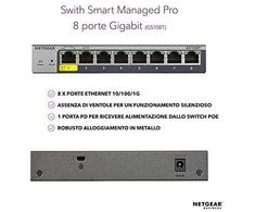 Šakotuvas NETGEAR 8 prievadų Gigabit Ethernet Smart Managed Pro jungiklis