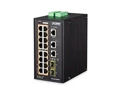 Šakotuvas PLANET IGS-20160HPT tinklo jungiklis Valdomas L2/L3 Gigabit Ethernet (10/100/1000) Maitinimas per Ethernet (PoE) Mėlyna, Baltas