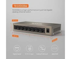 Šakotuvas Tenda TEG1008M 8x Gigabit Desktop Ethernet jungiklis