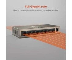„Tenda TEG1008M“ tinklo jungiklis „Gigabit Ethernet“ (10/100/1000)