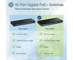 Šakotuvas TRENDnet 16 prievadų Gigabit PoE+ jungiklis (123 W)