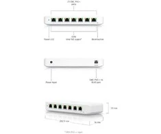 Šakotuvas UBIQUITI UniFi Switch Ultra 210 W / 8 privatumas / 2 jungikliai / 1 PoE++ lizdas / 7 PoE / PoE+ jungiklis / USW-Ultra-210 W