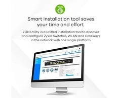 Šakotuvas ZYXEL GS1900-24 V2, 24-PORT GBE L2 SMART SWITCH, RACKMOUNT, FANLESS (5Y WARRANTY)