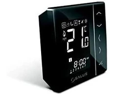 Salus VS20WRF belaidis 4 viename skaitmeninis kambario termostatas, maitinamas baterijomis, baltas